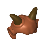 Haut de la tête, oreilles et cornes brunes foncées (Kardue'sai'Malloc) (Head Top, Ears and Dark Brown Horns (Kardue'sai'Malloc))