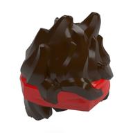 Cheveux épilés avec motif bandeau rouge (Hair Spiked with Red Headband Pattern)