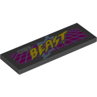 Visuel indicatif Rebrickable de Tuile 2 x 6 avec motif imprimé 'CYBER BEAST' (Tile 2 x 6 with 'CYBER BEAST' Print)