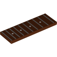 Visuel indicatif Rebrickable de Tuile 2 x 6 avec touche de guitare, frettes, marqueurs de position motif imprimé (Tile 2 x 6 with Guitar Finger Board, Frets, Position Markers Print)