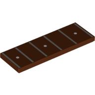 Visuel indicatif Rebrickable de Tuile 2 x 6 avec touche de guitare, frettes, marqueurs de position motif imprimé (Tile 2 x 6 with Guitar Finger Board, Frets, Position Markers Print)
