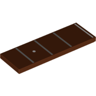 Visuel indicatif Rebrickable de Tuile 2 x 6 avec touche de guitare, frettes, marqueurs de position motif imprimé (Tile 2 x 6 with Guitar Finger Board, Frets, Position Markers Print)