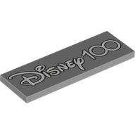 Visuel indicatif Rebrickable de Tuile 2 x 6 avec motif imprimé blanc 'DISNEY 100' (Tile 2 x 6 with White 'DISNEY 100' Print)