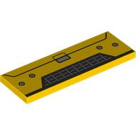 Visuel indicatif Rebrickable de Tuile 2 x 6 avec grille, motif imprimé côtes levées (Tile 2 x 6 with Grill, Ribbits Print)