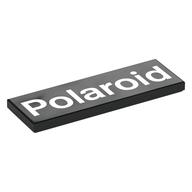 Visuel indicatif Rebrickable de Tuile 2 x 6 avec motif imprimé blanc 'POLAROID' (Tile 2 x 6 with White 'POLAROID' Print)