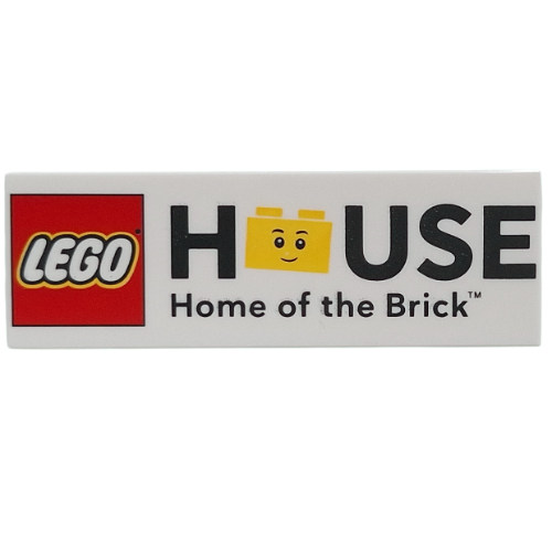 Visuel indicatif Rebrickable de Tuile 2 x 6 avec motif imprimé 'LEGO HOUSE Home of the Brick' (Tile 2 x 6 with 'LEGO HOUSE Home of the Brick' Print)