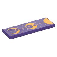 Visuel indicatif Rebrickable de Tuile 2 x 6 avec motif imprimé cycle de lune (Tile 2 x 6 with Moon Cycle Print)