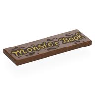 Visuel indicatif Rebrickable de Tuile 2 x 6 avec motif imprimé beige 'Monster Book' (Tile 2 x 6 with Tan 'Monster Book' Print)