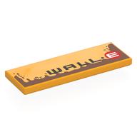 Visuel indicatif Rebrickable de Tuile 2 x 6 avec motif imprimé 'WALL.E', taches de rouille (Tile 2 x 6 with 'WALL.E', Rust Stains Print)