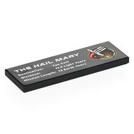 Visuel indicatif Rebrickable de Tuile 2 x 6 avec 'THE HAIL MARY', Stats motif imprimé (Tile 2 x 6 with 'THE HAIL MARY', Stats Print)