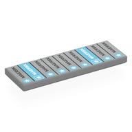 Visuel indicatif Rebrickable de Tuile 2 x 6 avec gris, bleu ciel conteneurs d'expédition motif imprimé (Tile 2 x 6 with Grey, Azure MEARSK Shipping Containers Print)