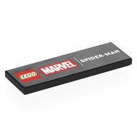 Visuel indicatif Rebrickable de Tuile 2 x 6 avec motif imprimé 'LEGO MARVEL SPIDER-MAN' (Tile 2 x 6 with 'LEGO MARVEL SPIDER-MAN' Print)