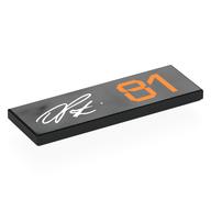 Visuel indicatif Rebrickable de Tuile 2 x 6 avec signature blanche (Oscar Piastri), motif imprimé orange '81' (Tile 2 x 6 with White Signature (Oscar Piastri), Orange '81' Print)