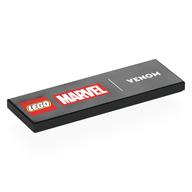 Visuel indicatif Rebrickable de Tuile 2 x 6 avec motif imprimé 'LEGO MARVEL VENOM' (Tile 2 x 6 with 'LEGO MARVEL VENOM' Print)
