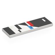 Visuel indicatif Rebrickable de Tuile 2 x 6 avec motif imprimé noir/rouge/azur foncé (Tile 2 x 6 with Black/Red/Dark Azure Shapes Print)