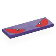 Visuel indicatif Rebrickable de Tuile 2 x 6 avec yeux rouges, motif imprimé en colère (Tile 2 x 6 with Red Eyes, Angry Print)