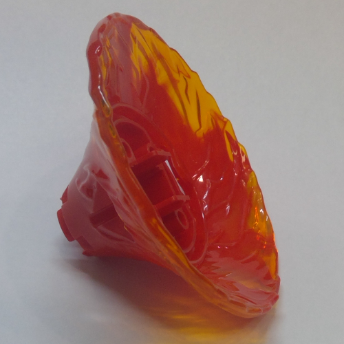 Visuel indicatif Rebrickable de Brique ronde Cône toupie avec motif Marbré orange · transparent (Brick Round Cone Spinner with Marbled Trans-Orange Pattern)