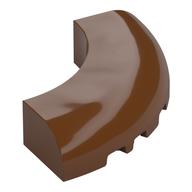 Visuel indicatif Rebrickable de Brique ronde coin 5 x 5 x 1 courbe, découpes du bas, pas de tenons, 9 tubes du bas (Brick Round Corner 5 x 5 x 1 Curved, Bottom Cut Outs, No Studs, 9 Bottom Tubes)