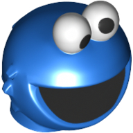 Tête de minifigurine spéciale (cookie monstre) (Minifig Head Special (Cookie Monster))