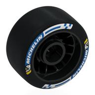 Visuel indicatif Rebrickable de Jante de roue 24 x 13,4 avec pneu Slick noir avec motif imprimé bleu 'MICHELIN', blanc rayé (Wheel Rim 24 x 13.4 with Black Slick Tyre with Blue 'MICHELIN', White Stripe Print)