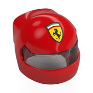 Casque, Formule 1 avec motif Visière transparent-Noir et logo Ferrari (Helmet, Formula 1 with Trans-Black Visor Pattern and Ferrari Logo Print)