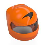 Casque, Formule 1 avec motif Visière transparent-Noir et logo McLaren noir (Helmet, Formula 1 with Trans-Black Visor Pattern and Black McLaren Logo Print)