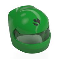 Visuel indicatif Rebrickable de Casque, formule 1 avec motif de visière transparent-vert et 'S' en cercle noir (saubre) imprimé (Helmet, Formula 1 with Trans-Green Visor Pattern and 'S' in Black Circle (Sauber) Print)