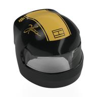 Visuel indicatif Rebrickable de Casque, formule 1 avec motif de visière transparent, bande dorée, motif imprimé 'Joshua' (Helmet, Formula 1 with Trans-Clear Visor Pattern, Gold Stripe, 'Joshua' Print)
