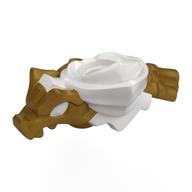 Armure d'épaule minifigurine avec motif de dragon en or nacré (Minifig Neckwear Shoulder Armour With Pearl Gold Dragon Pattern)