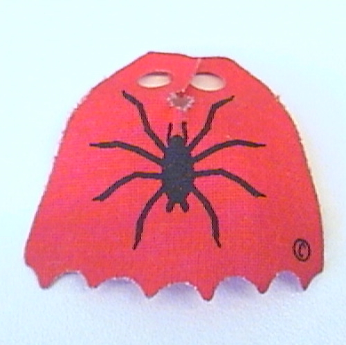 Cape de vêtements de cou, festonné 6 points avec motif imprimé araignée (Neckwear Cape, Scalloped 6 Points with Spider Print)