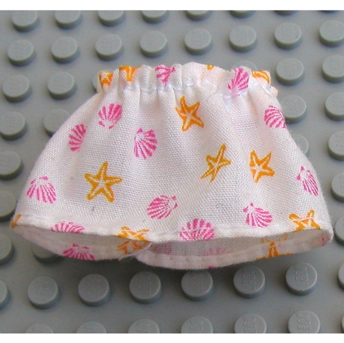 Belville, Jupe, Adulte, court, Motif imprimé Palourde et Étoile de mer (Belville, Skirt, Adult, Short, Clam and Starfish Print)