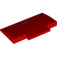 Visuel indicatif Rebrickable de Brique courbée 5 x 8 x 2/3 sans tenons sur le dessus avec motif imprimé corvette argent (Brick Curved 5 x 8 x 2/3 with No Studs on Top with Silver Corvette Print)