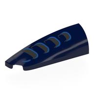 Visuel indicatif Rebrickable de Brique ronde, courbée double 1 x 4 avec tenon à gauche avec évents noirs motif imprimé (Brick Round, Curved Double 1 x 4 with Stud Notch Left with Black Vents Print)