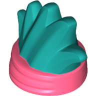 Visuel indicatif Rebrickable de Cheveux et bandana, motif Mohawk Turquoise foncé (Hair and Bandana, Dark Turquoise Mohawk Pattern)