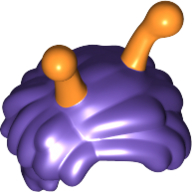 Visuel indicatif Rebrickable de Cheveux avec Antennes, Motif orange (Hair with Antennas, Orange Pattern)