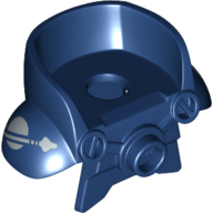 Espace armure de vêtements minifigurine avec protection de l'épaule et le dos haut avec argent logo espace classique motif imprimé (Minifig Neckwear Armour Space with Shoulder Protection and High Back with Silver Classic Space Logo Print)