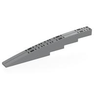 Visuel indicatif Rebrickable de Brique courbée 1 x 12 x 1 2/3 avec découpes à rayures gris bleuté foncé, rectangles noirs (fenêtres) imprimé (Brick Curved 1 x 12 x 1 2/3 with Cutouts with Dark Bluish Grey Stripe, Black Rectangles (Windows) Print)