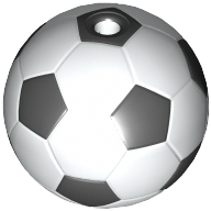 Visuel indicatif Rebrickable de Ballon de football de sport avec motif imprimé Pentagones noir (Sports Soccer Ball with Black Pentagons Print)