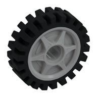 Visuel indicatif Rebrickable de Jante de roue 24 x 7 avec pneu noir (Wheel Rim 24 x 7 with Black Tyre)