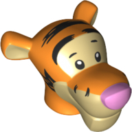 Visuel indicatif Rebrickable de Tête de minifigurine Spécial, Tigrou (Minifig Head Special, Tigger)