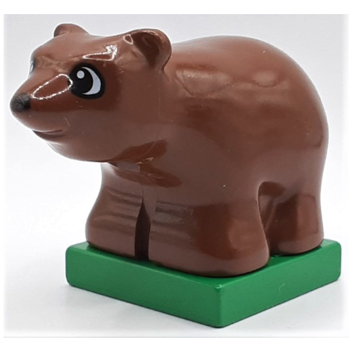 Visuel indicatif Rebrickable de Duplo Animal Ours Cub sur fond vert (Duplo Animal Bear Cub on Green Base)
