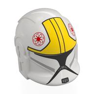 Casque clone pilote avec des marques jaunes, symbole rouge motif imprimé (Helmet Clone Pilot with Yellow Markings, Red Symbol Print)