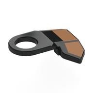 Chaudron de vêtements de nuit minifigurine avec motif imprimé orange foncé (Minifig Neckwear Pauldron with Dark Orange Print)