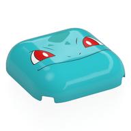 Visuel indicatif Rebrickable de Brique ronde, courbé 4 x 4, Bulbasaur Visage avec yeux rouges motif imprimé (Brick Round, Curved 4 x 4, Bulbasaur Face with Red Eyes Print)