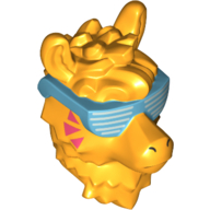 Visuel indicatif Rebrickable de Tête de minifigurine spéciale, lama avec des triangles rose foncé et des verres azur moyen motif imprimé (Minifig Head Special, Llama with Dark Pink Triangles and Medium Azure Glasses Print)