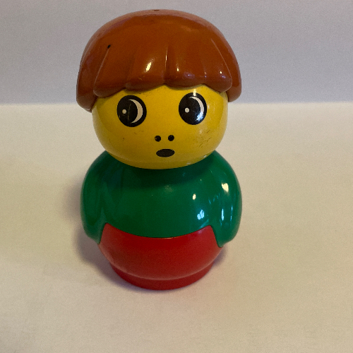 Visuel indicatif Rebrickable de Primo figurine Boy avec base rouge, cheveux orange foncé (Primo Figure Boy with Red Base, Dark Orange Hair)