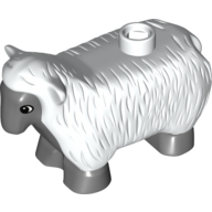 Visuel indicatif Rebrickable de Duplo mouton animal avec visage gris bleuté foncé, ventre et pieds motif imprimé (Duplo Animal Sheep with Dark Bluish Gray Face, Belly and Feet Print)