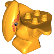 Visuel indicatif Rebrickable de Duplo dinosaure ptéranodon adulte avec des taches orange autour des yeux motif imprimé (Duplo Dinosaur Pteranodon Adult with Orange Spots around Eyes Print)