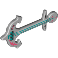 Visuel indicatif Rebrickable de Guitare instrument de musique, ancre, avec des cordes d'azur foncé et corail éclair bol motif imprimé (Musical Instrument Guitar, Anchor, with Dark Azure Strings and Coral Lightning Bolt Print)