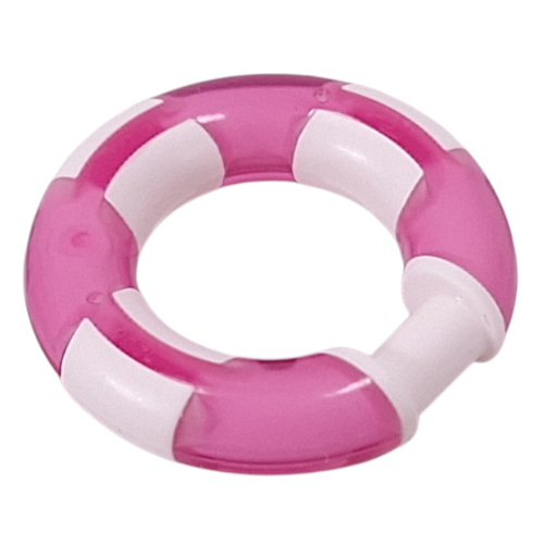 Visuel indicatif Rebrickable de Anneau avec barre (conservateur de vie) avec motif transparent-rose (Ring with Bar (Life Preserver) with Trans-Pink Pattern)